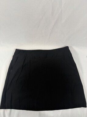 Swing Control Performance Golf Pickleball Skort Size 14 Solid Black Print